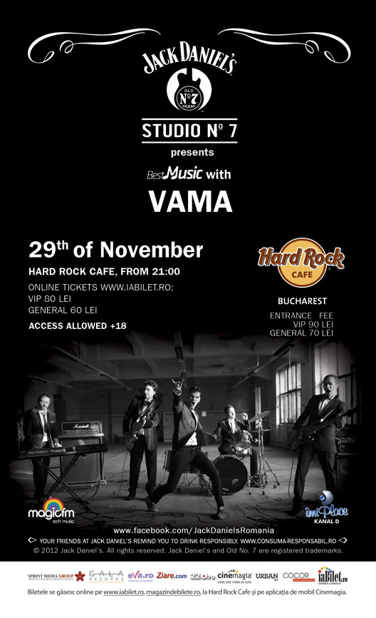 Vama: Castiga 2 invitatii la concertul din Hard Rock Cafe